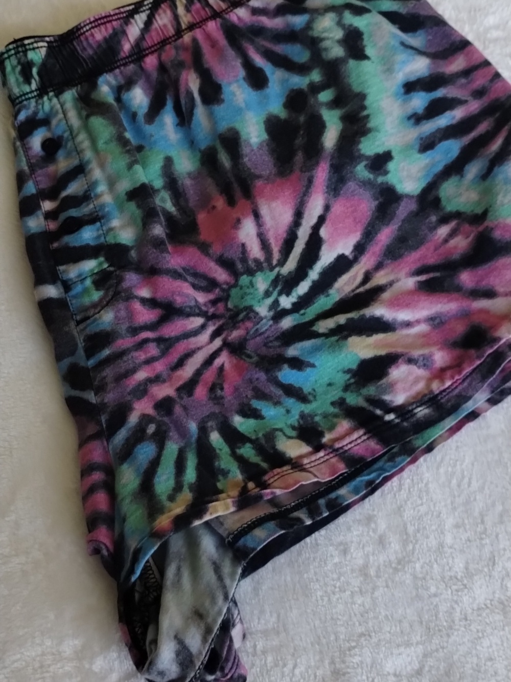 PINK Victoria's Secret Colorful Tie Dye Print Cotton Boxer Shorts
